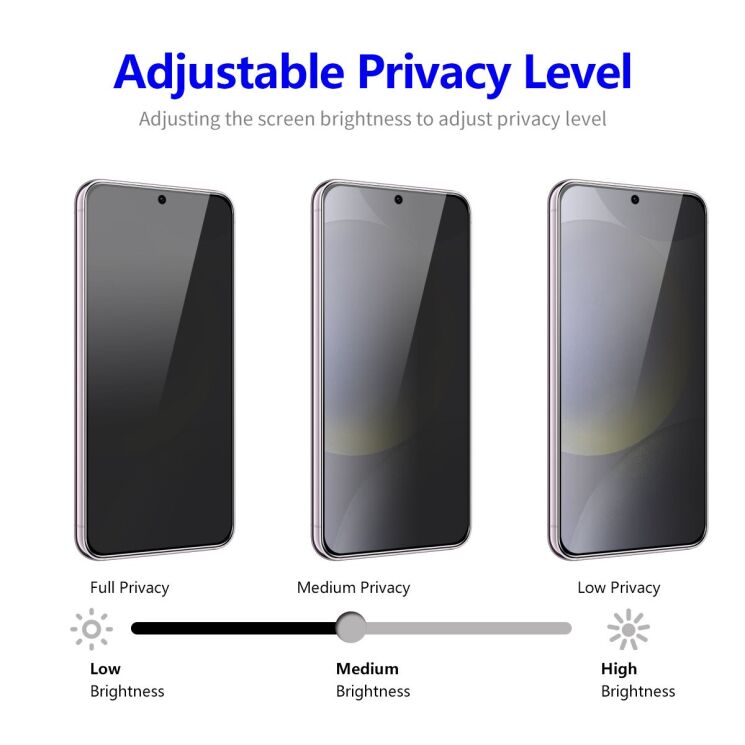 Захисне скло HAT PRINCE Privacy для Samsung Galaxy S24 FE (S721) - Black: фото 4 з 8