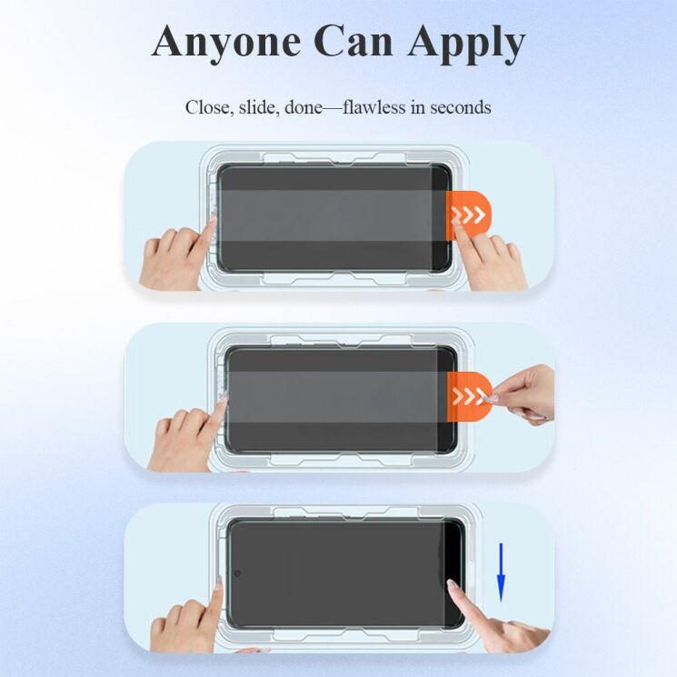 Защитное стекло LEREACH Tempered Glass Full Screen Protector для Samsung Galaxy S25 FE (S731) - Black (405310B) Защитное стекло LEREACH Tempered Glass Full Screen Protector для Samsung Galaxy S25 FE (S731) - Black: фото 10 из 11