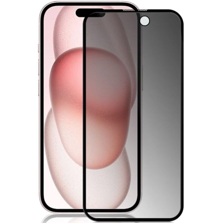 Захисне скло MOCOLO Anti-Spy для Apple iPhone 15 - Black: фото 1 з 6