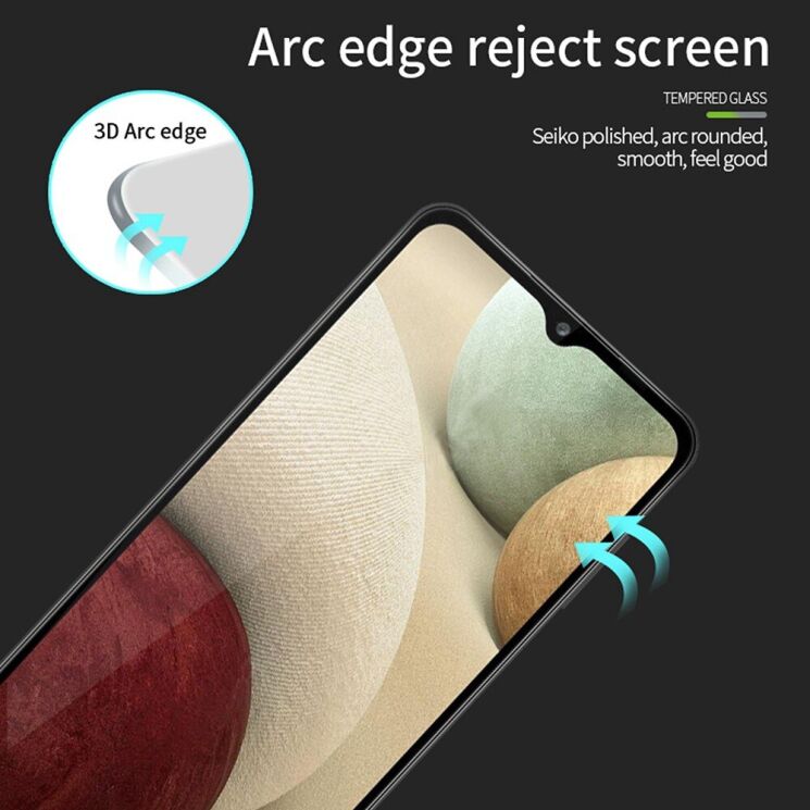 Защитное стекло MOFI 3D Full Glue для Samsung Galaxy A12 (A125) / A12 Nacho (A127) - Black: фото 8 из 15