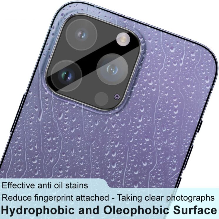 Защитное стекло на камеру IMAK Black Glass Lens для Apple iPhone 16 Pro / 16 Pro Max - Black: фото 5 из 10