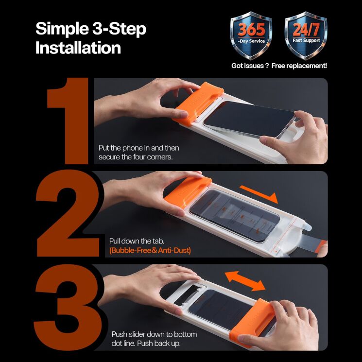 Захисне скло TORRAS OrigArmor для iPhone 17 Pro Max - Black: фото 6 з 8