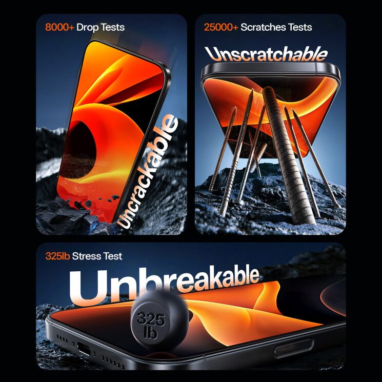 Захисне скло TORRAS OrigArmor для iPhone 17 Pro Max - Black: фото 8 з 8