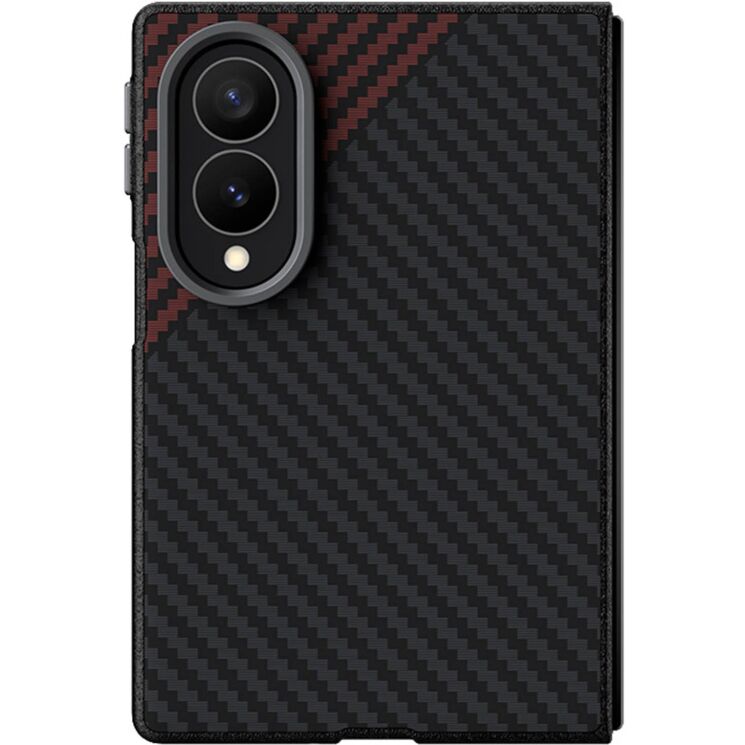 Защитный чехол ABEEL Carbon Fiber Case для Samsung Galaxy Fold 8 - Black / Red: фото 2 из 5