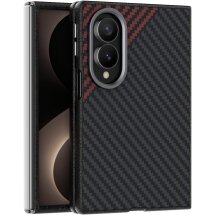 Защитный чехол ABEEL Carbon Fiber Case для Samsung Galaxy Fold 8 - Black / Red: фото 1 из 5