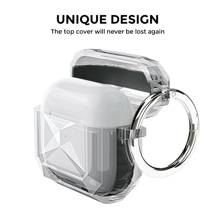 Защитный чехол AHASTYLE Dual Color для Apple AirPods 4 - White: фото 5 из 8