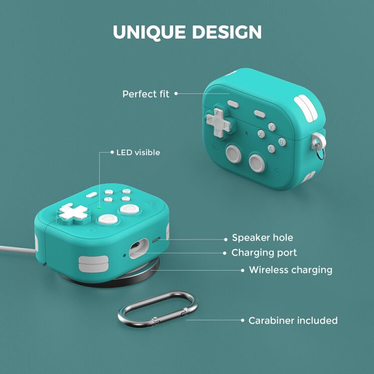 Защитный чехол AHASTYLE Game Design для AirPods Pro 3 - White: фото 5 из 7