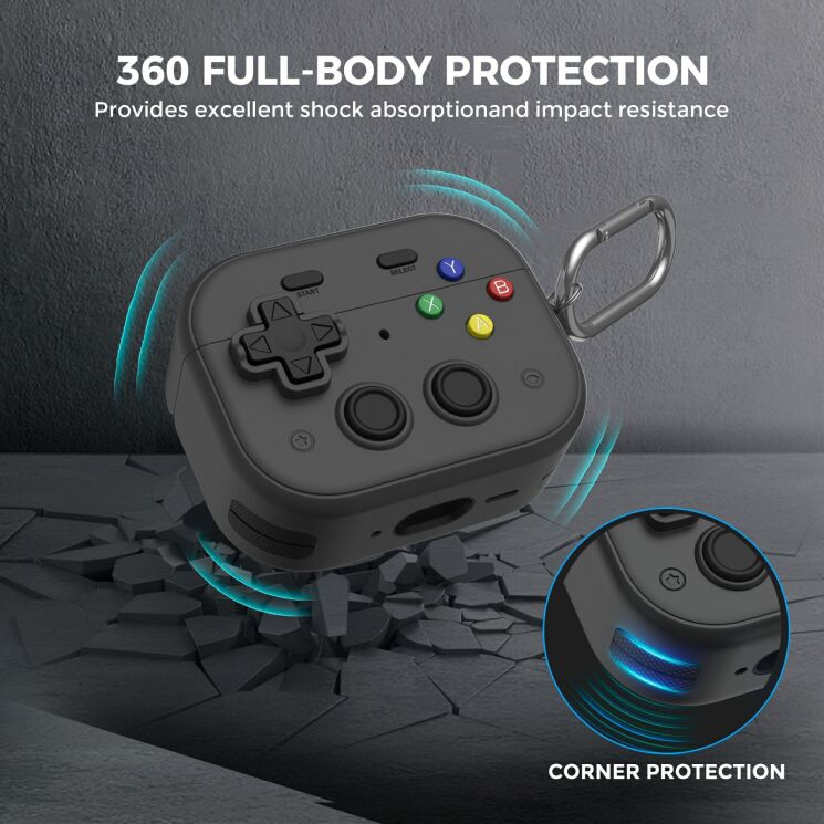 Защитный чехол AHASTYLE Game Design для AirPods Pro 3 - White: фото 4 из 7