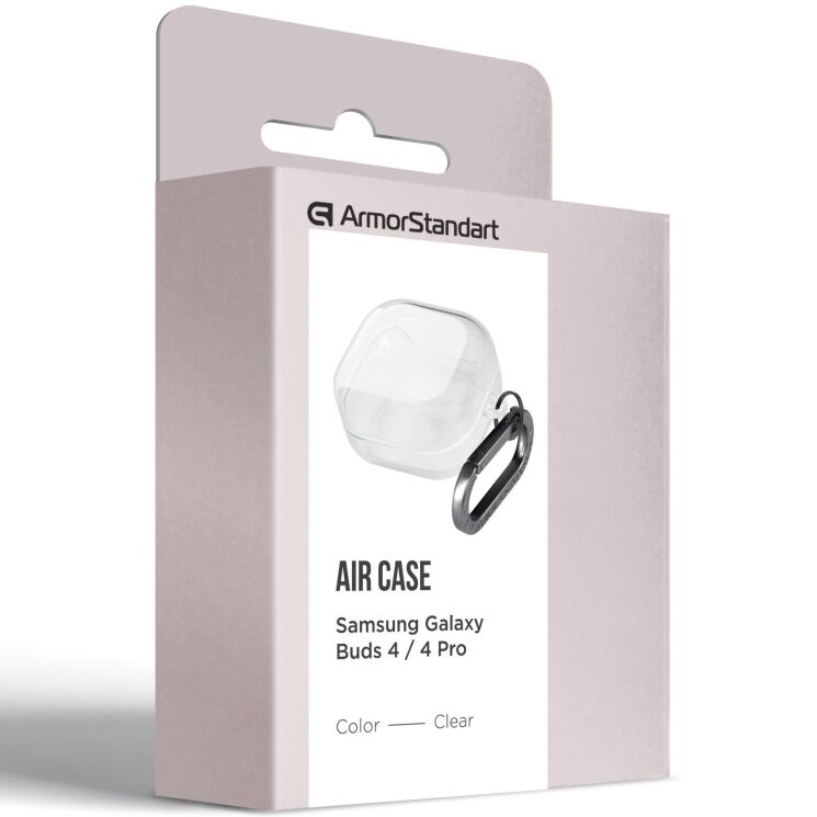 Защитный чехол ArmorStandart Air Case для Samsung Galaxy Buds 4 / Buds 4 Pro - Clear: фото 2 из 3