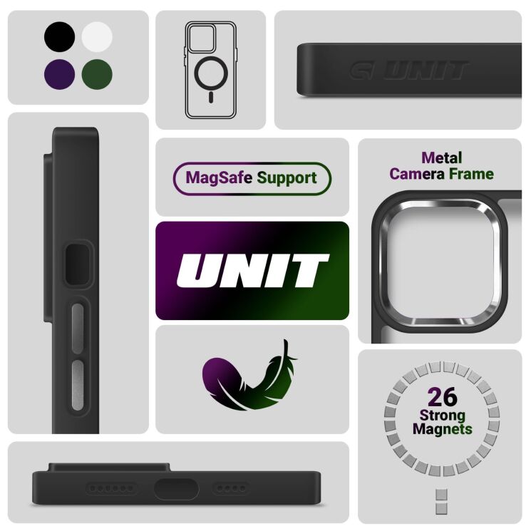 Защитный чехол ArmorStandart Unit MagSafe для Samsung Galaxy S25 Ultra (S938) - Black: фото 5 из 6