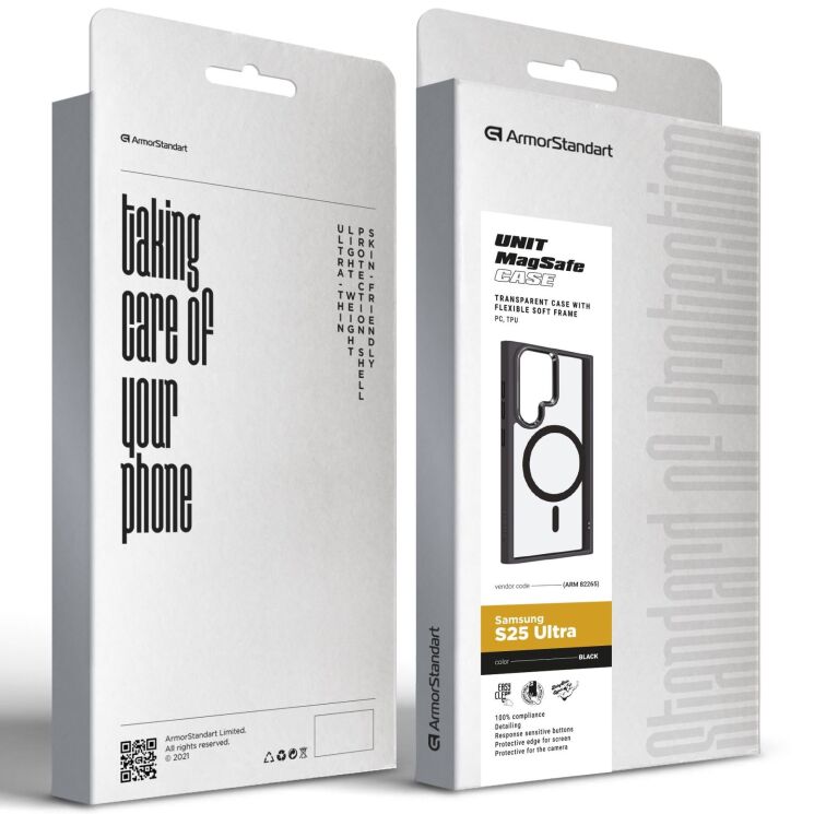 Защитный чехол ArmorStandart Unit MagSafe для Samsung Galaxy S25 Ultra (S938) - Black: фото 2 из 6