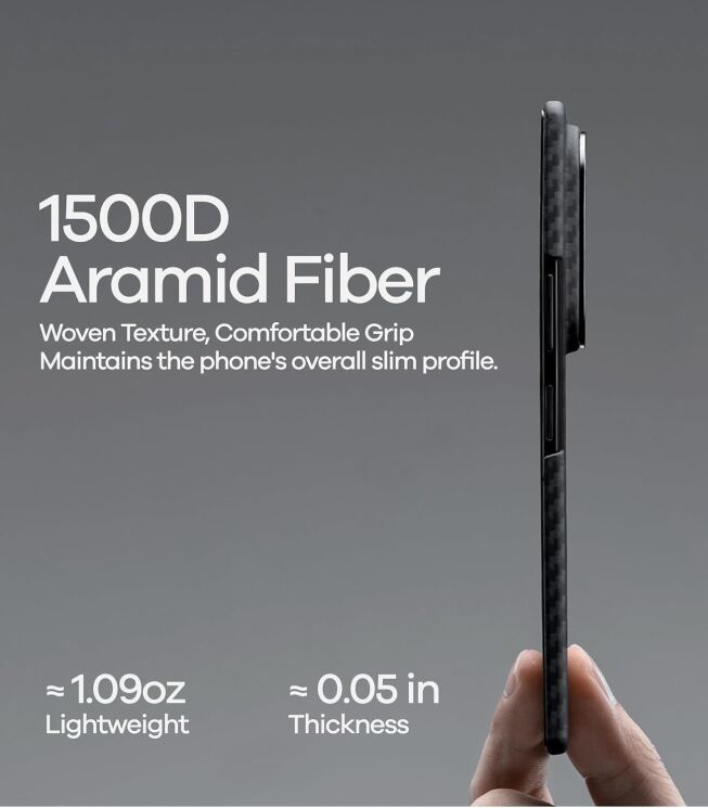Защитный чехол AULUMU Ultra-Slim Aramid Fiber Case (FF) для Samsung Galaxy Fold 8 Ultra - Black: фото 7 из 11