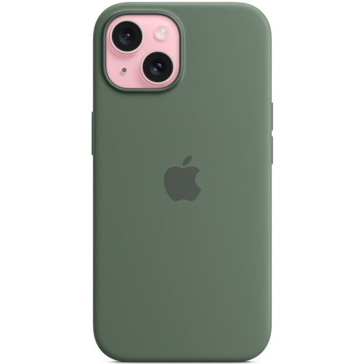 Защитный чехол Copiex Silicone Case with MagSafe для Apple iPhone 15 - Cypress: фото 2 из 5