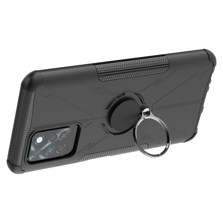 Защитный чехол Deexe Armor Bear для Infinix Note 10 Pro (X695C) - Black: фото 4 из 6