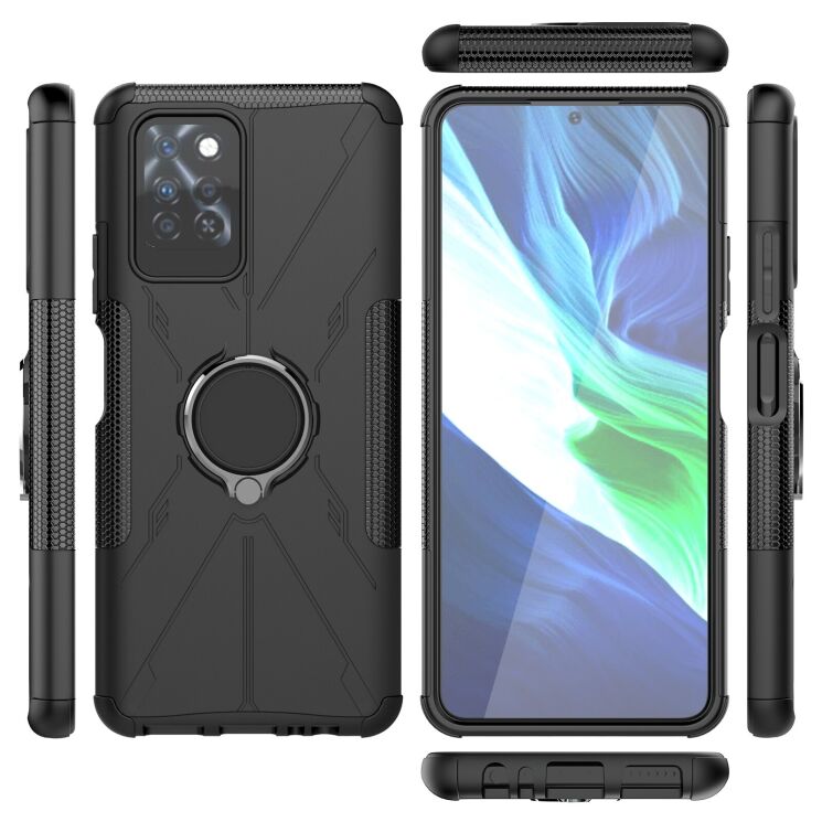 Защитный чехол Deexe Armor Bear для Infinix Note 10 Pro (X695C) - Black: фото 6 из 6