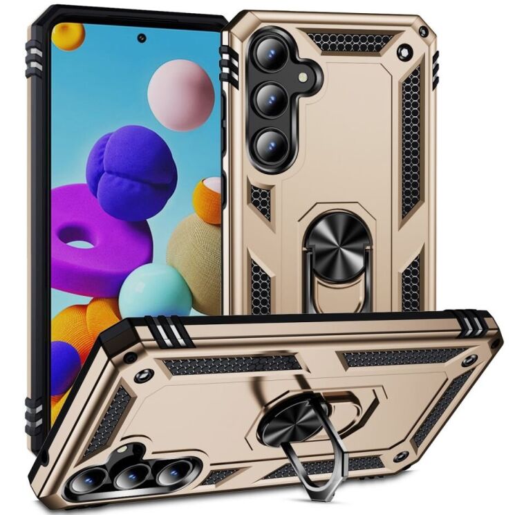 Защитный чехол Deexe Armor Case для Samsung Galaxy A55 (A556) - Gold: фото 1 из 7