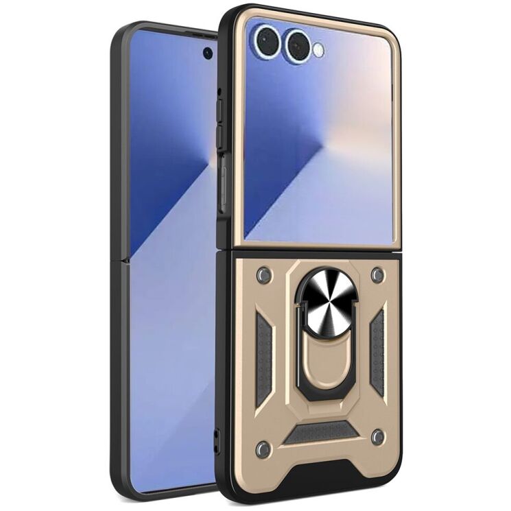Защитный чехол Deexe Armor Shield (FF) для Samsung Galaxy Flip 7 - Gold: фото 1 из 10