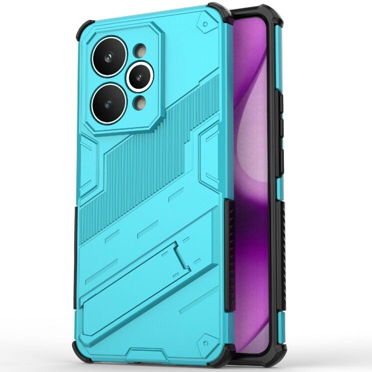 Захисний чохол з підставкою Deexe Bibercas для Realme 15 Pro - Baby Blue: фото 2 з 5