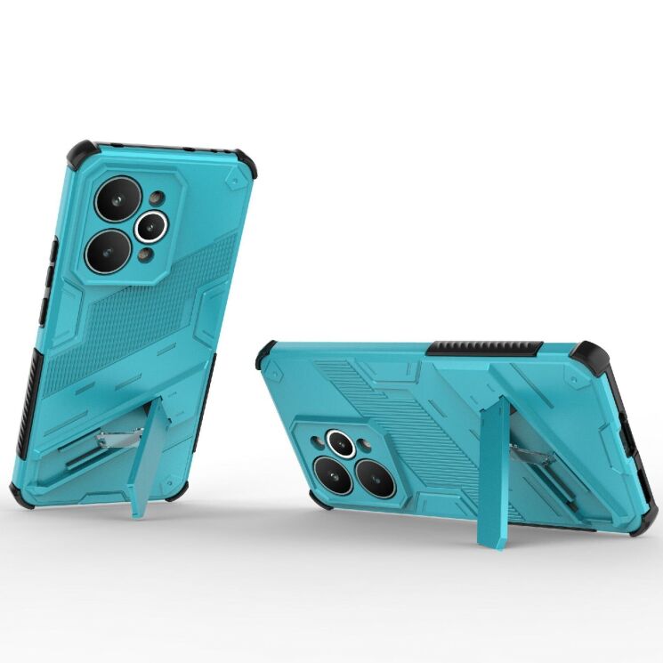 Захисний чохол з підставкою Deexe Bibercas для Realme 15 Pro - Baby Blue: фото 3 з 5