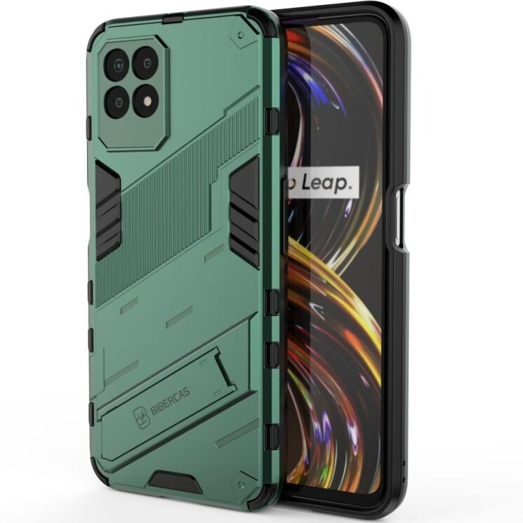 Захисний чохол Deexe Bibercas для Realme 8i / Realme Narzo 50 - Green: фото 2 з 9