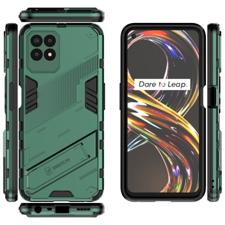 Захисний чохол Deexe Bibercas для Realme 8i / Realme Narzo 50 - Green: фото 7 з 9