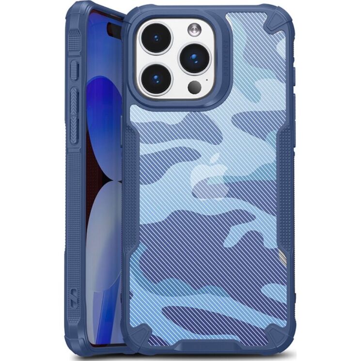 Защитный чехол Deexe Camo Case для Apple iPhone 15 Pro - Blue: фото 1 из 8