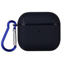 Захисний чохол Deexe Carbon Cover для Apple AirPods 4 - Blue: фото 1 з 9