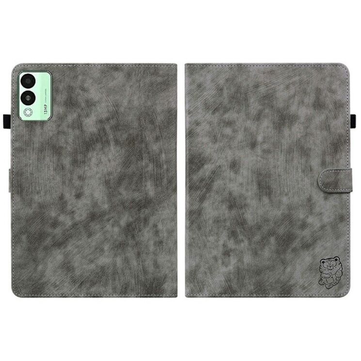 Захисний чохол Deexe Cute Tiger для TECNO Megapad 11 - Grey: фото 7 з 7