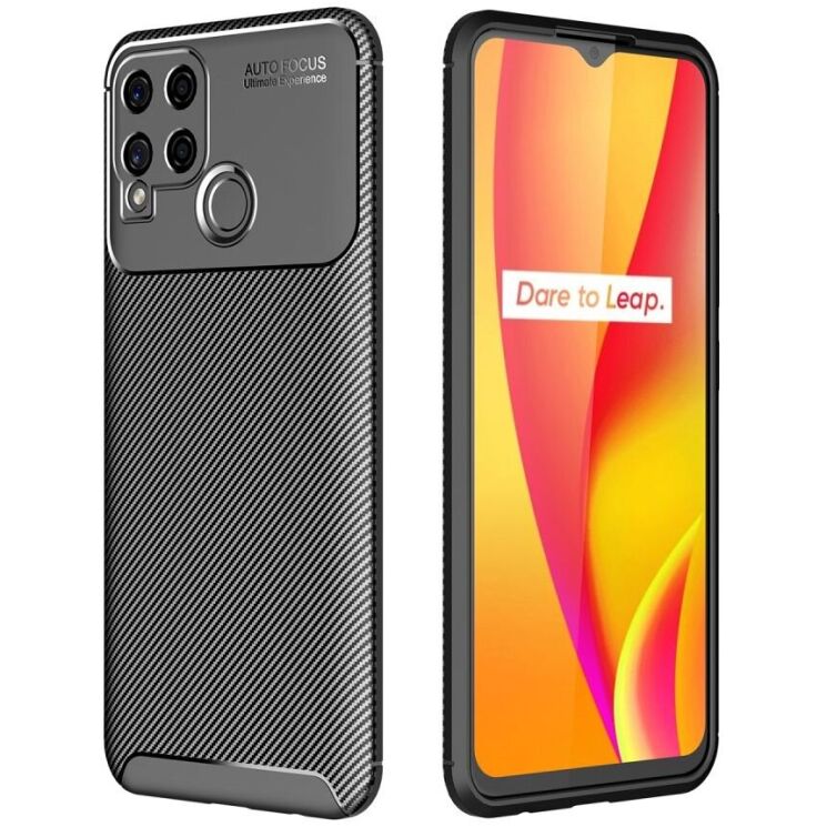 Захисний чохол Deexe Fusion для Realme C15 - Black: фото 1 з 11