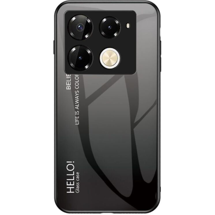 Захисний чохол Deexe Gradient Color для Infinix Note 40 Pro - Black / Grey: фото 1 з 7