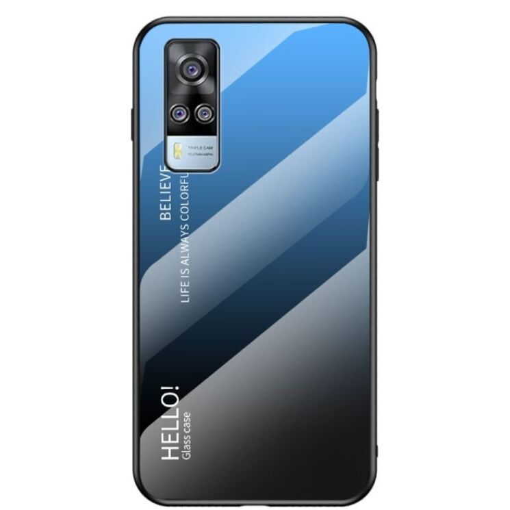 Защитный чехол Deexe Gradient Color для VIVO Y31 / Y53s - Black / Blue: фото 1 из 12