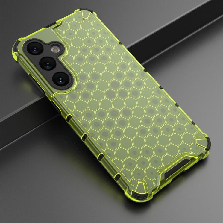 Защитный чехол Deexe Honeycomb Series для Samsung Galaxy S25 Plus (S936) - Green: фото 3 из 5