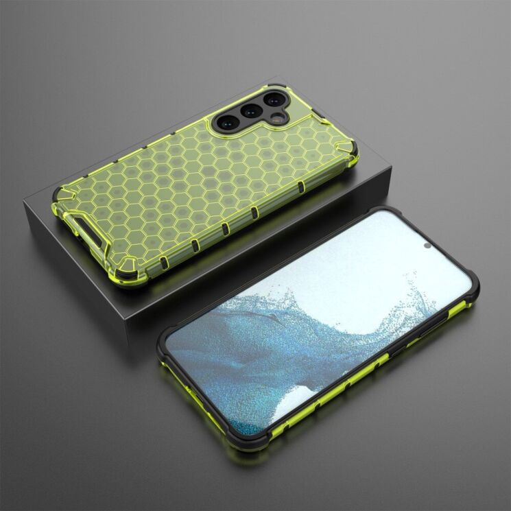 Защитный чехол Deexe Honeycomb Series для Samsung Galaxy S25 Plus (S936) - Green: фото 2 из 5