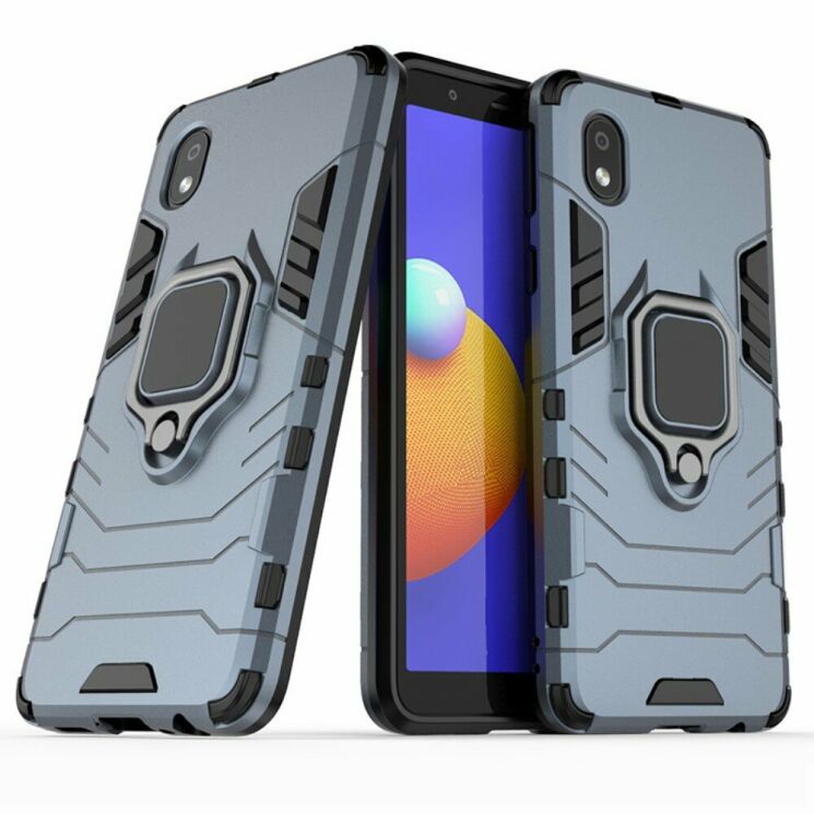 Защитный чехол Deexe Hybrid Case для Samsung Galaxy A01 Core (A013) - Blue: фото 1 из 7