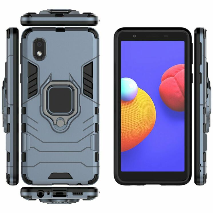 Защитный чехол Deexe Hybrid Case для Samsung Galaxy A01 Core (A013) - Blue: фото 3 из 7