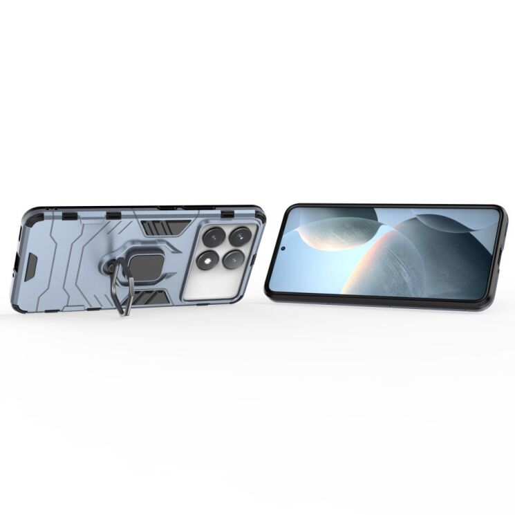 Защитный чехол Deexe Hybrid Case для Xiaomi Poco F6 Pro - Blue: фото 2 из 5