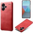 Защитный чехол Deexe Leather Back Cover для Xiaomi Redmi Note 13 Pro+ - Red (340565R)