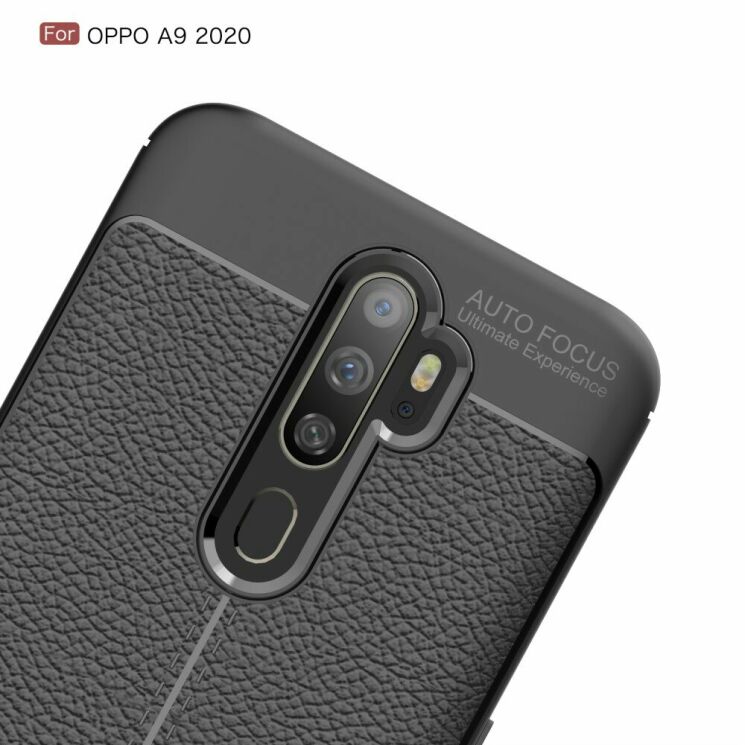 Захисний чохол Deexe Leather Cover для OPPO A5 2020 - Black: фото 3 з 10