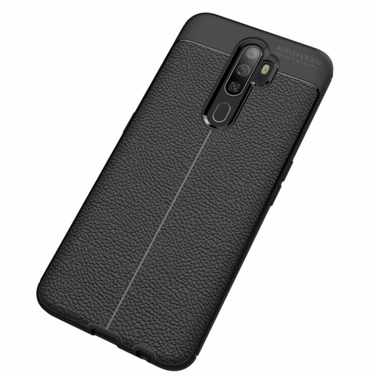 Захисний чохол Deexe Leather Cover для OPPO A5 2020 - Black: фото 2 з 10