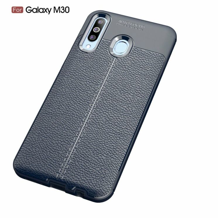 Захисний чохол Deexe Leather Cover для Samsung Galaxy M30 (M305) - Blue: фото 2 з 8