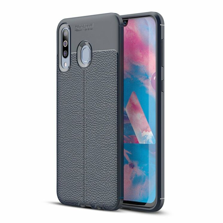 Захисний чохол Deexe Leather Cover для Samsung Galaxy M30 (M305) - Blue: фото 1 з 8