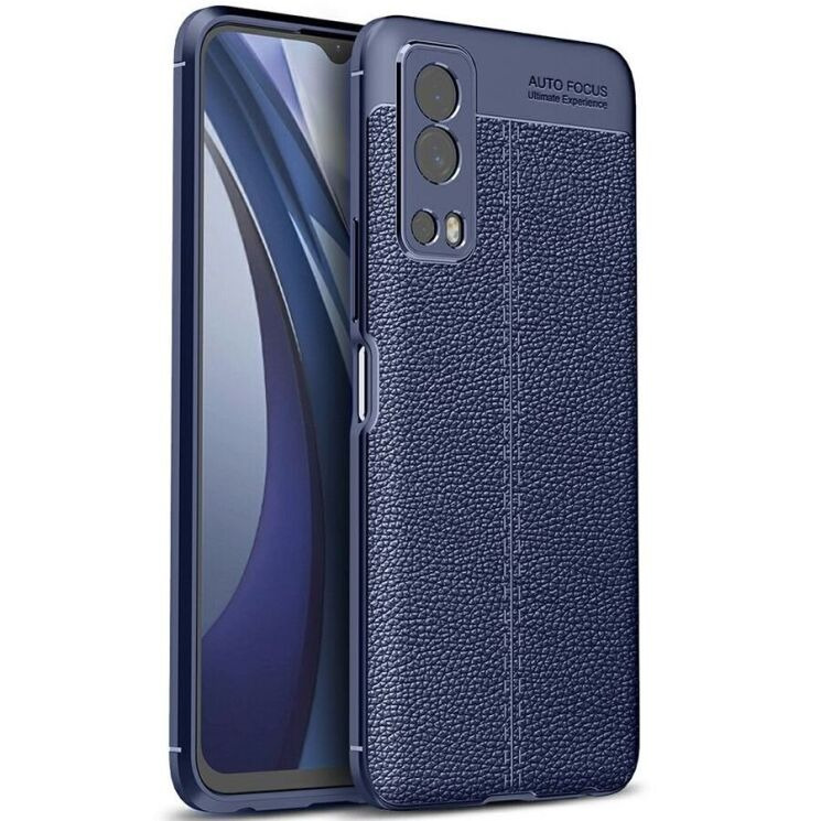 Силиконовый (TPU) чехол Deexe Leather Cover для VIVO Y72 - Blue: фото 1 из 6