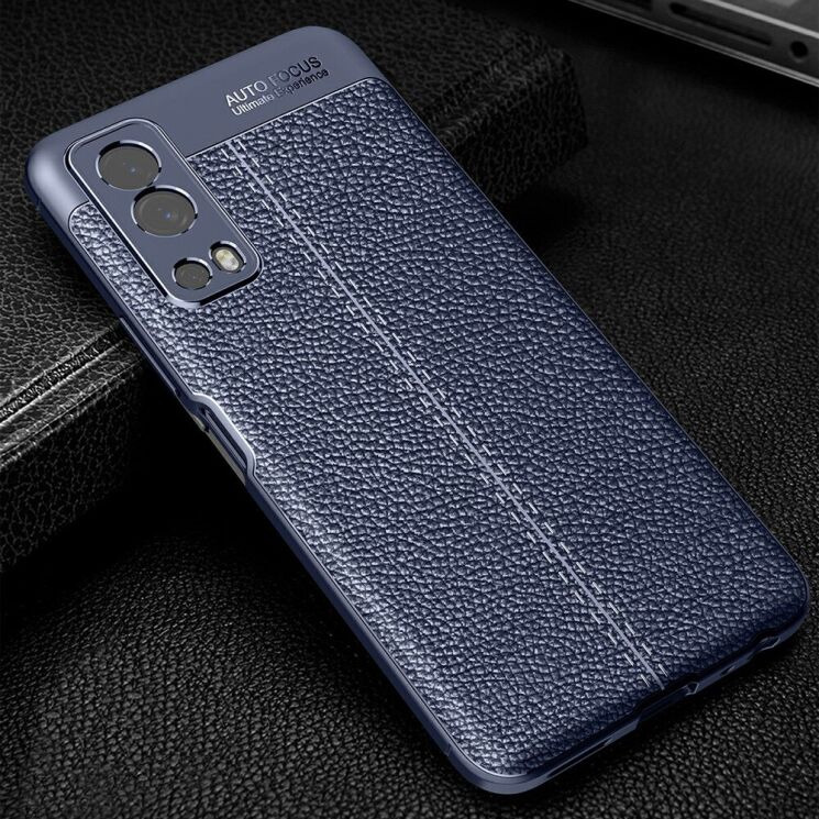 Силиконовый (TPU) чехол Deexe Leather Cover для VIVO Y72 - Blue: фото 3 из 6