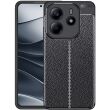 Защитный чехол Deexe Leather Cover для Xiaomi Redmi Note 14 5G - Black (373340B)
