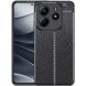 Защитный чехол Deexe Leather Cover для Xiaomi Redmi Note 14 5G - Black (373340B). Фото 1 из 10