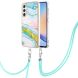 Защитный чехол Deexe Marble Case with Strap для Samsung Galaxy A24 (A245) - Light Green (322377LG). Фото 1 из 6
