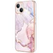 Защитный чехол Deexe Marble Style для Apple iPhone 13 - Rose Gold (370812RG)