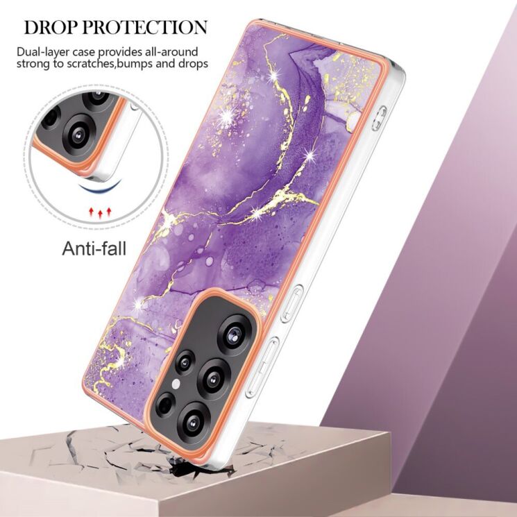 Защитный чехол Deexe Marble Style для Samsung Galaxy S25 Ultra (S938) - Green: фото 3 из 6