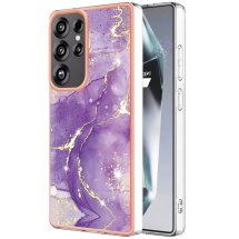 Защитный чехол Deexe Marble Style для Samsung Galaxy S25 Ultra (S938) - Purple: фото 1 из 6