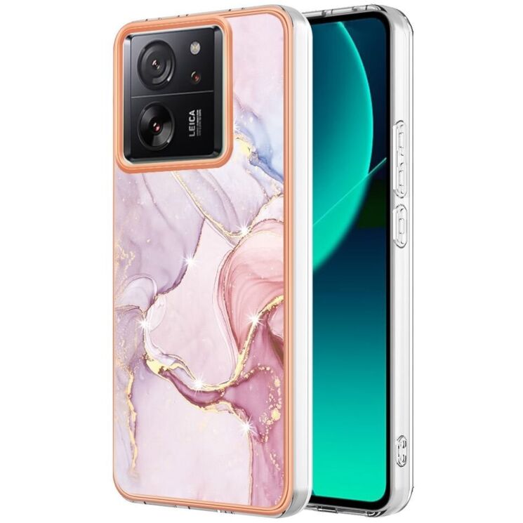 Захисний чохол Deexe Marble Style для Xiaomi 13T / 13T Pro - Rose Gold: фото 1 з 6